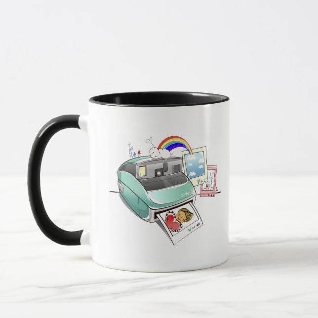 Mug Photographie sortant d'un appareil-photo (Gauche)