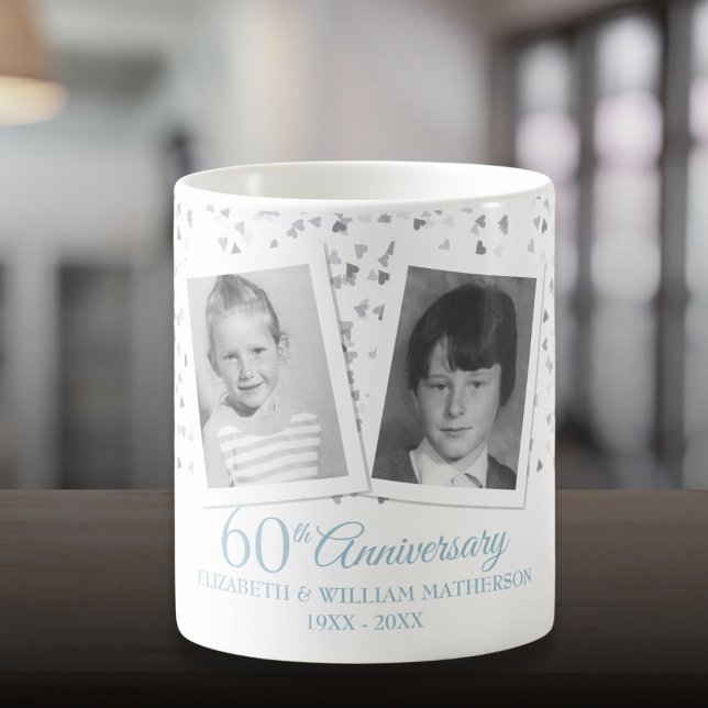 Mug Photos d'enfant pour les 60 ans de mariage amusant (60th Wedding Anniversary Child Photos Fun Coffee Mug)