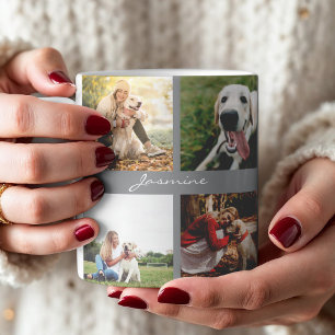 Mug Photos modernes Collage Chien Grey