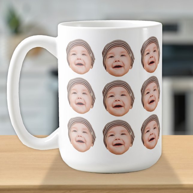 Mug Photos personnalisées du visage de bébé mignonne c (Créateur téléchargé)