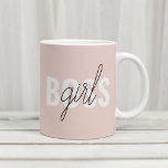 Mug Phrase moderne Pastel Rose fille Boss Phrase<br><div class="desc">Phrase moderne Pastel Rose fille Boss Phrase</div>
