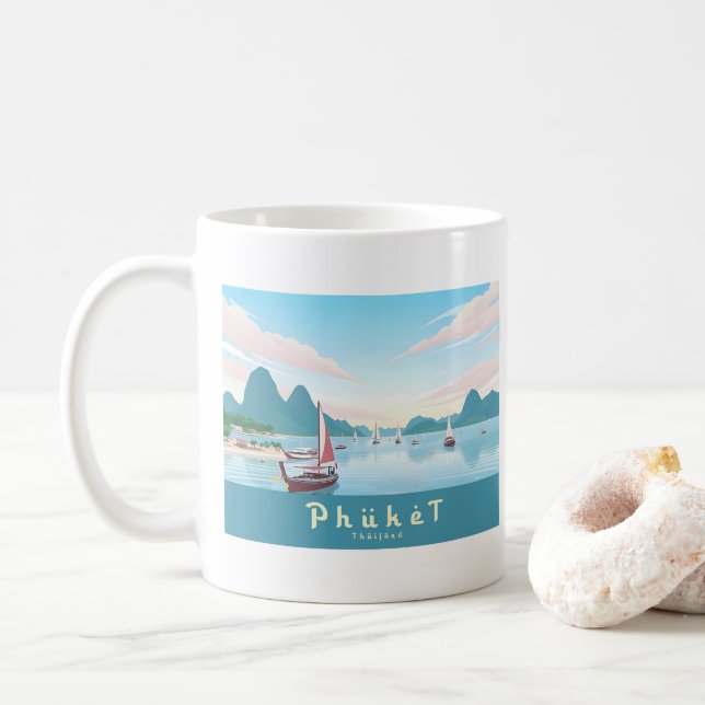 Mug Phuket Thaïlande Pastel Travel (Avec donut)