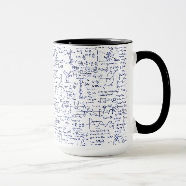 Mug Physics équations dans Blue Pen // (Droite)