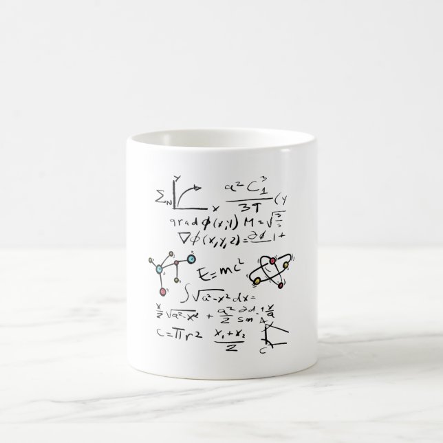 Mug Physique Math Formule Enseignant Molécules étudian (Centre)