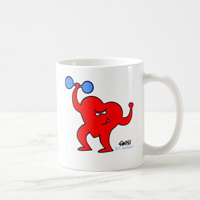 Mug Physique Motivation Coeur Pompage Fer (Droite)
