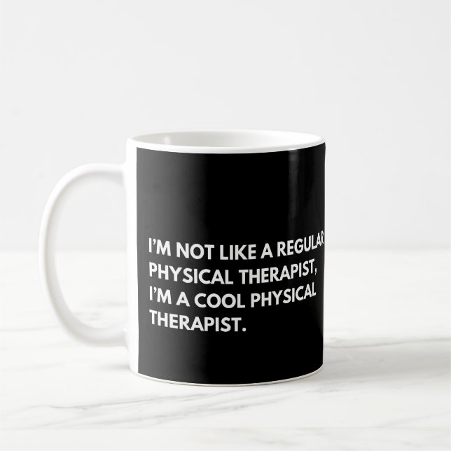 Mug Physique Thérapiste Drôle Travail Dit (Gauche)