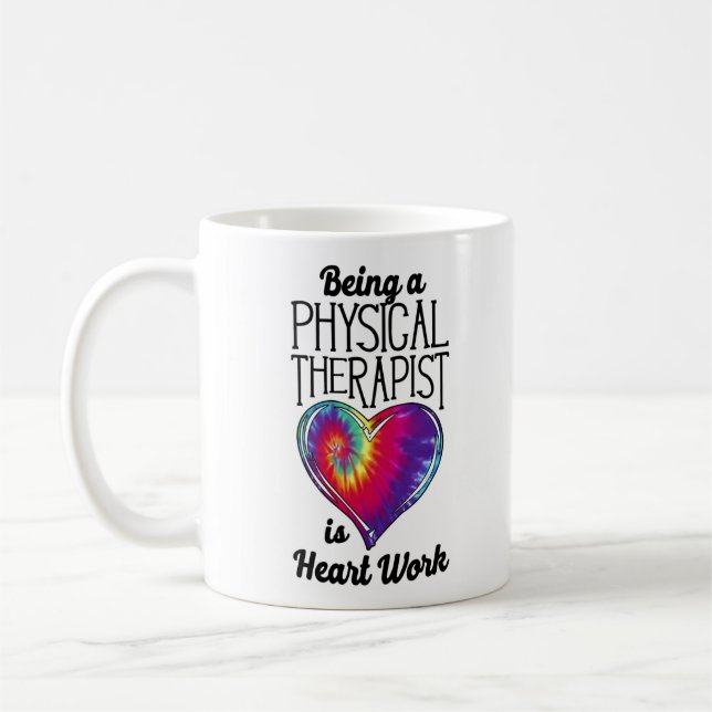 Mug Physothérapie Assistant Thérapie Tie Dye Heart (Gauche)