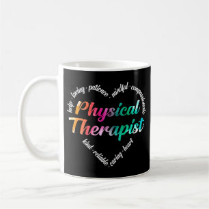 Mug Physothérapie Heart Word Nuage Aquarelle