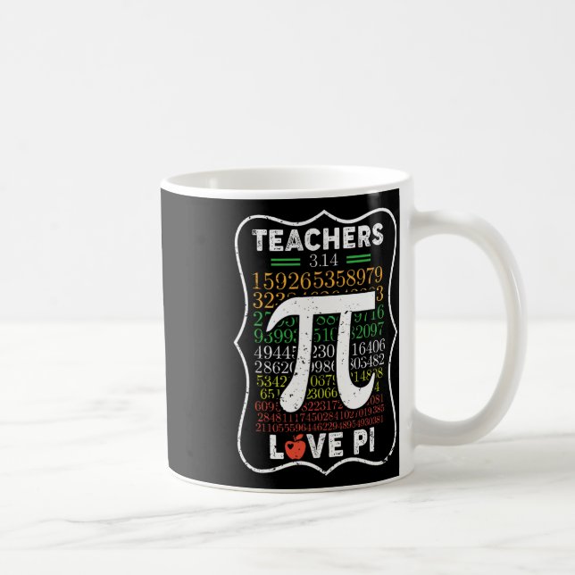 Mug Pi Day 3.14 Enseignants Aimer Pi Math Enseignants  (Droite)