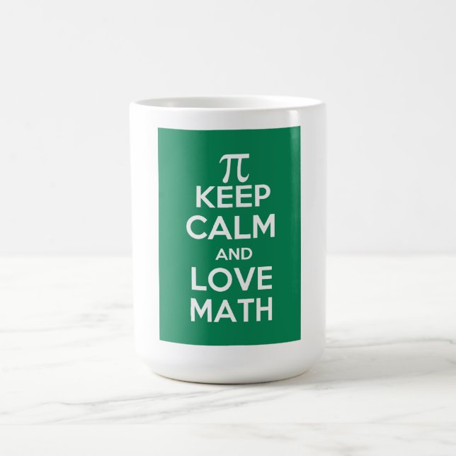 Mug Pi gardent le calme et les maths d'amour (Centre)