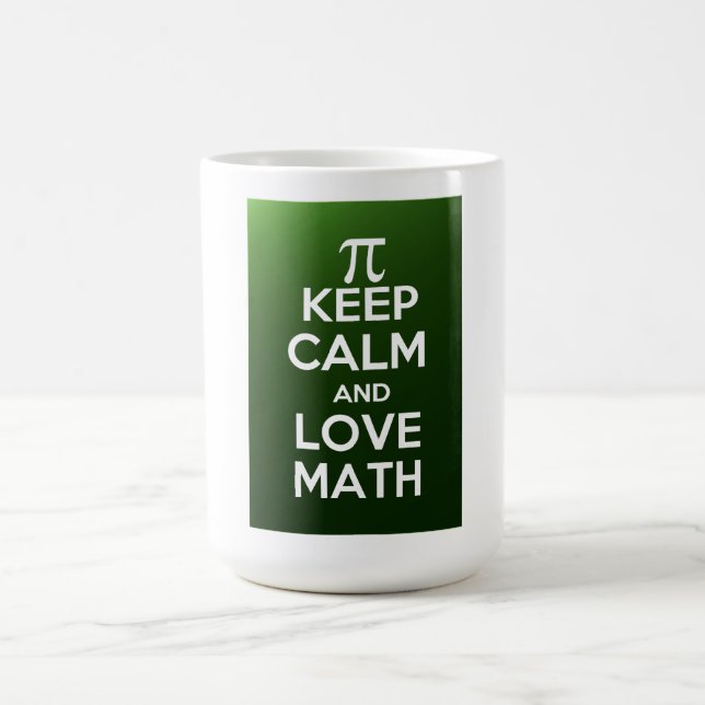 Mug Pi gardent le calme et les maths d'amour (Centre)