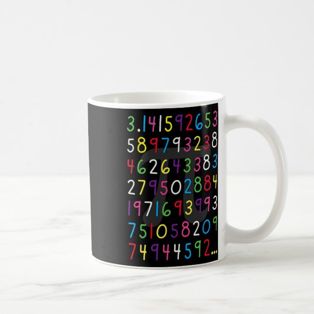 Mug Pi Shirt Happy Pi Day Numéros De Couleur Pi Pour M (Droite)