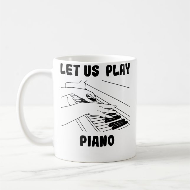 Mug Pianiste Conçoit Piano à Queue (Gauche)