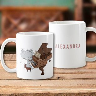 Mug Pianiste mignon de la souris personnalisée