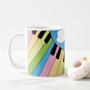 Mug Piano Clavier Musique Ciel Nuages Joli