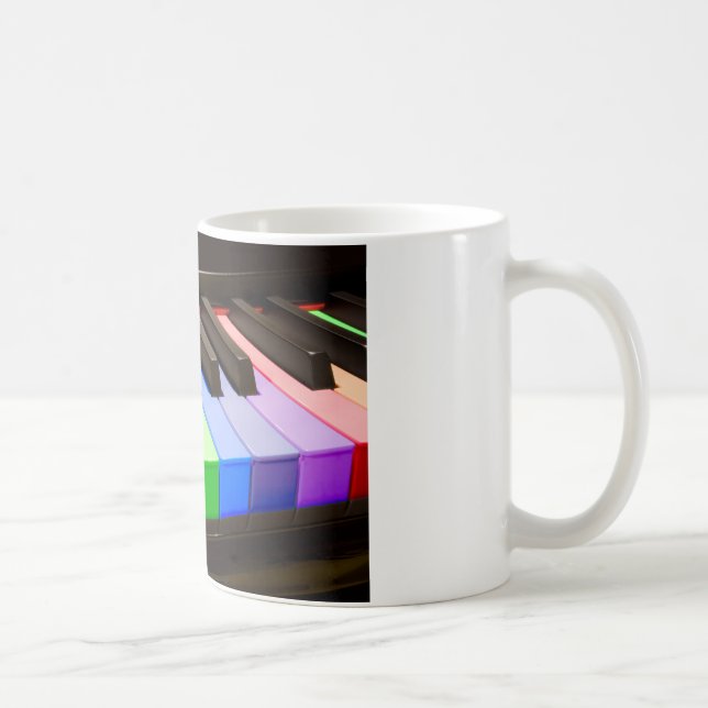 Mug Piano d'arc-en-ciel (Droite)