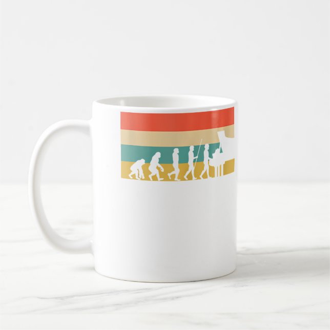 Mug Piano Evolution Piano à queue Pianiste Joueur de p (Gauche)