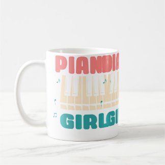 Mug Piano Girl Piano Player Jazz Instrument Music Funn