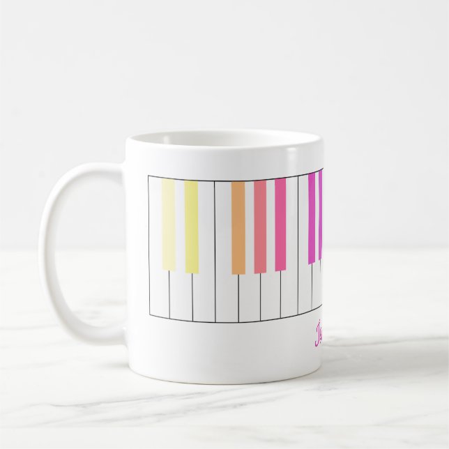Mug Piano Gradient Couleur gaie (Gauche)