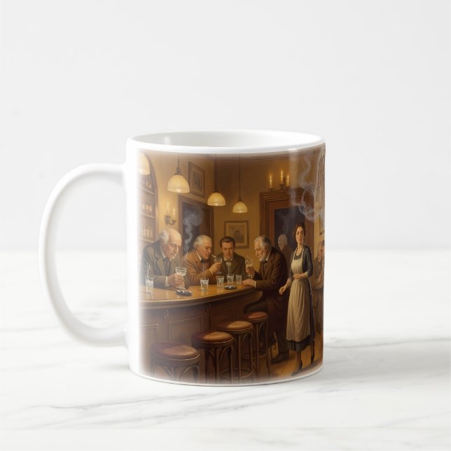 Mug Piano Man — Scène de bar nostalgique du samedi soi (Gauche)