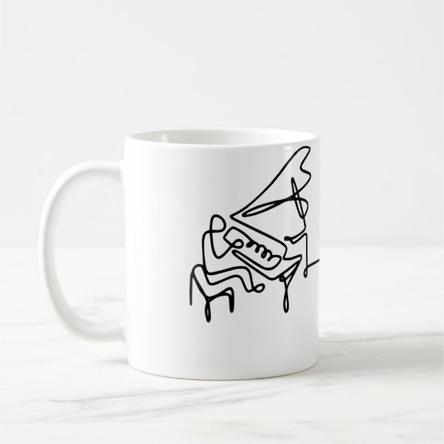 Mug Piano minimaliste pour femmes (Gauche)