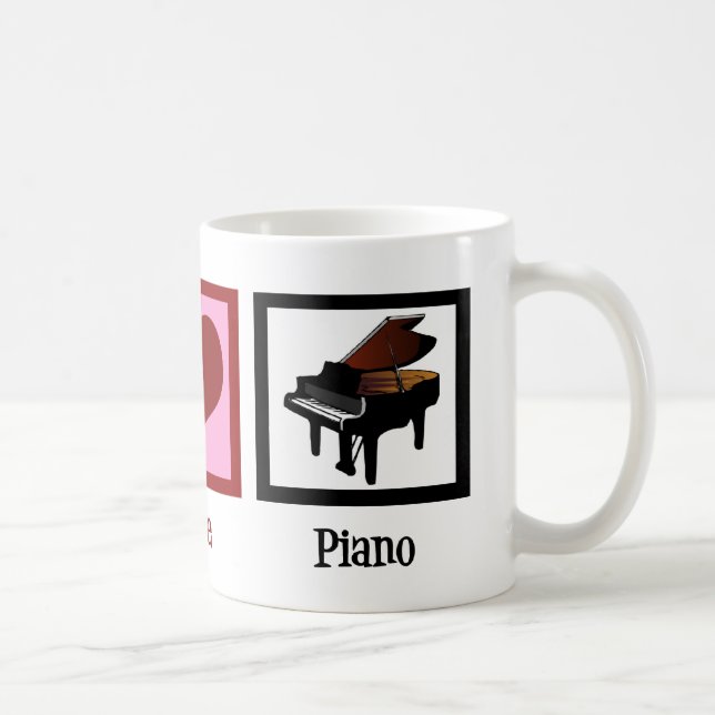 Mug Piano Peace Love (Droite)