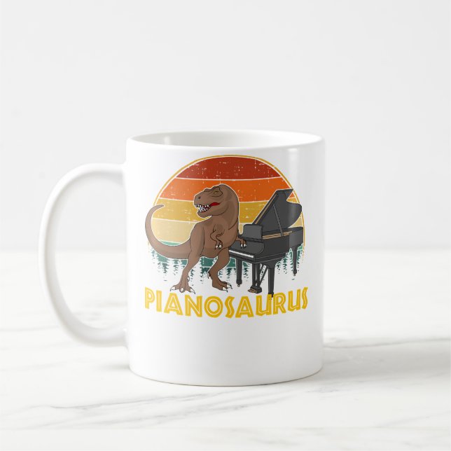 Mug Pianosaurus Pianiste Piano Automatique (Gauche)
