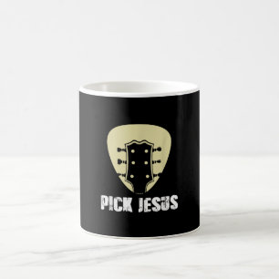 Mug Pick Jesus Religious Musician Venin Idea Guitar