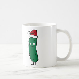 Mug Pickle à l'aneth de Noël utilisant un casquette 