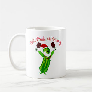 Mug Pickle Ball Cadeau de Noël Pickleball Santa Hat
