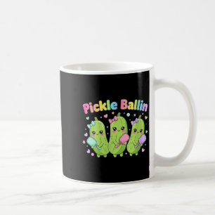 Mug pickle ballin féminin avec un cartoon mignon de pi