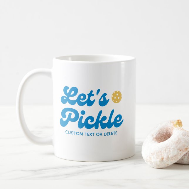 Mug Pickle Cool Retro Texte personnalisé (Avec donut)