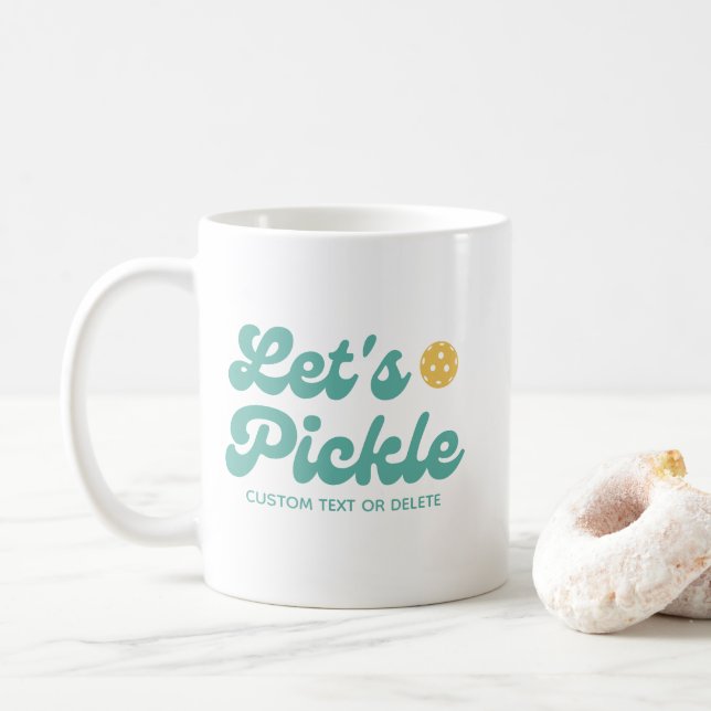 Mug Pickle Cool Retro Texte personnalisé (Avec donut)