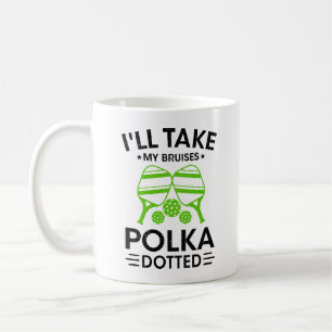 Mug Pickleball amusant je prendrai mes bleus à pois