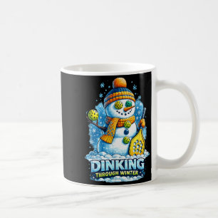 Mug Pickleball bonhomme de neige hivernal dinking à tr