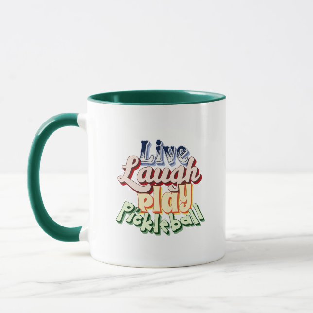 Mug Pickleball Cadeau Live Lauder Jouer Pickle Ball (Gauche)
