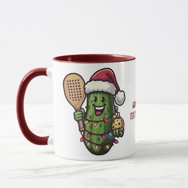 Mug Pickleball Christmas Pickleball Père Noël Sports L (Gauche)