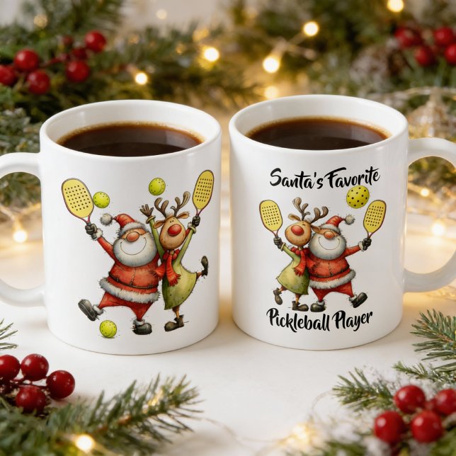 Mug Pickleball de Noël amusant (funny christmas pickleball mug)