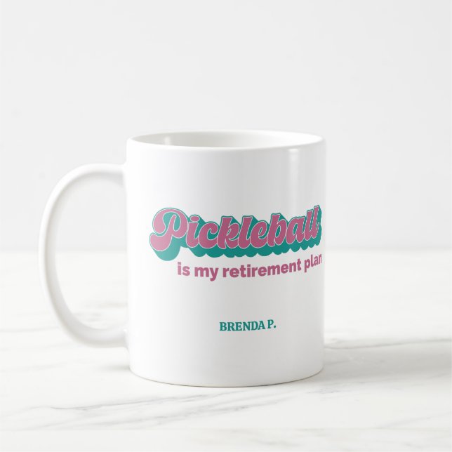 Mug Pickleball est mon plan de retraite Rose sarcelle (Gauche)