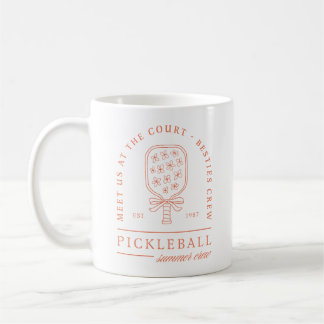 Mug Pickleball été besties filles esthétique florale