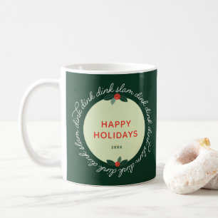 Mug Pickleball Joyeuses vacances sur mesure Année Wrea