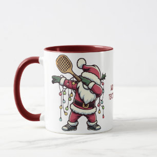 Mug Pickleball Noël Paddleball Dabing Père Noël