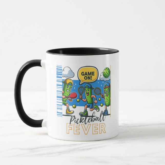 Mug Pickleball Party : Jeu Sur! Fièvre de Pickleball (Gauche)