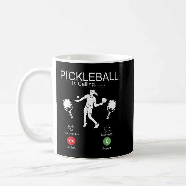 Mug Pickleball Pickleball Appelle Je Dois Aller (Gauche)