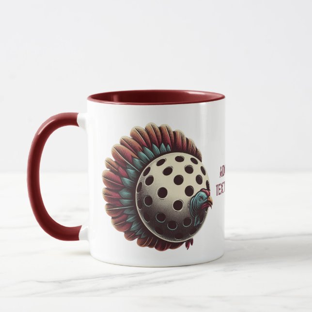 Mug Pickleball Thanksgiving Dinde Paddleball Sports (Gauche)