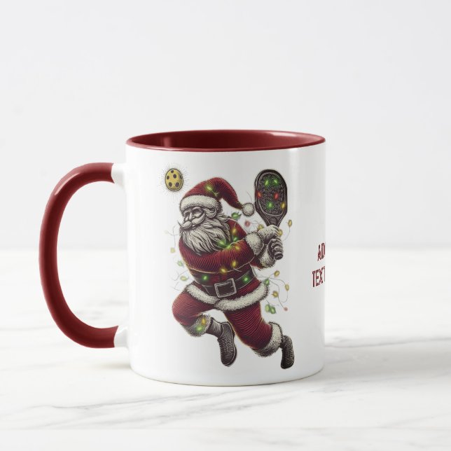 Mug Pickleballer Père Noël Pickleball Noël (Gauche)
