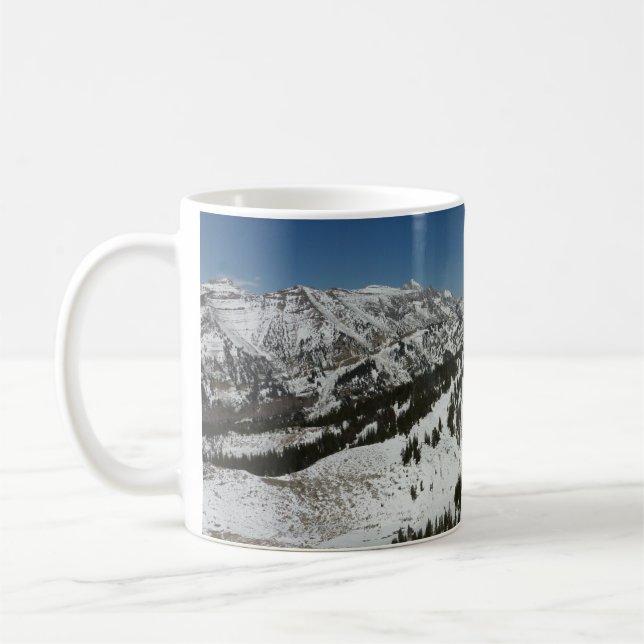 Mug Pics neigeux des monts Grand Teton I Photographie (Gauche)