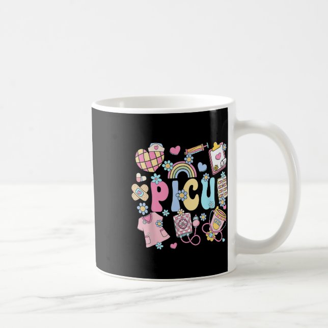 Mug Picu Infirmière Stuff Retro Infirmière pédiatrique (Droite)