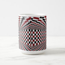 Pièce à carreaux rouges blancs et noirs à haut con