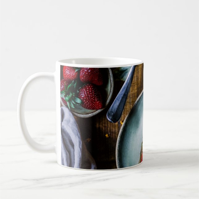 MUG PIÈCE DE GÂTEAU SERVIE SUR PLAQUE CÉRAMIQUE ROUND  (Gauche)
